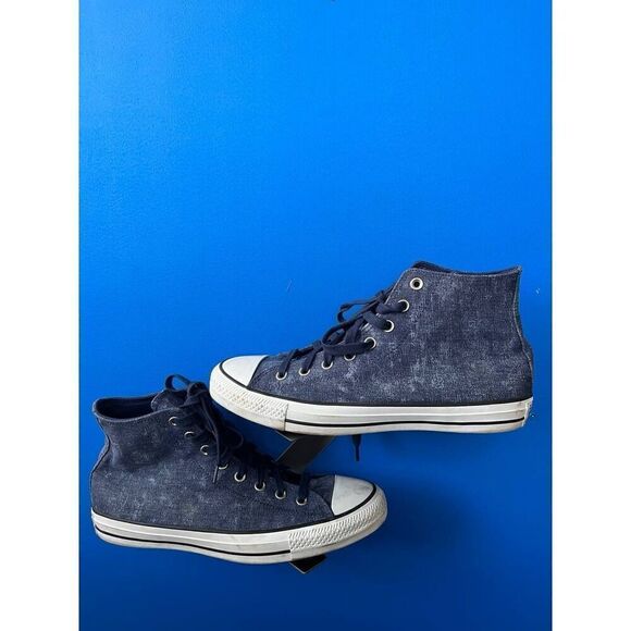 Converse Chuck Taylor All Star Hi Mens Size 11 Blue Denim High Top Shoes Sneaker - Picture 2 of 6